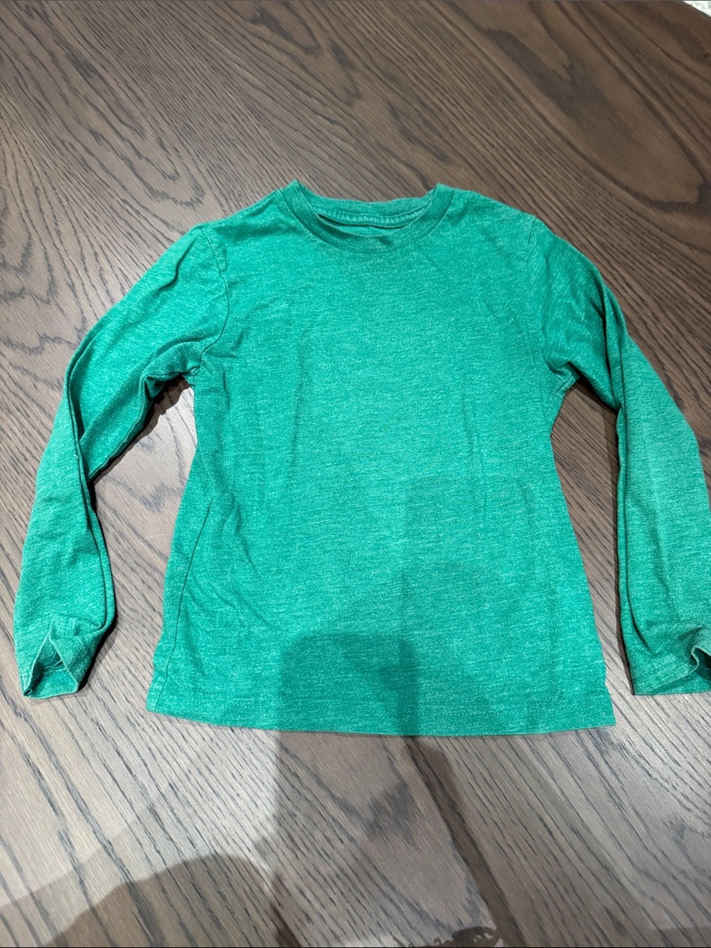 Tucker + Tate Heathered Green Long-Sleeve Crew Tee